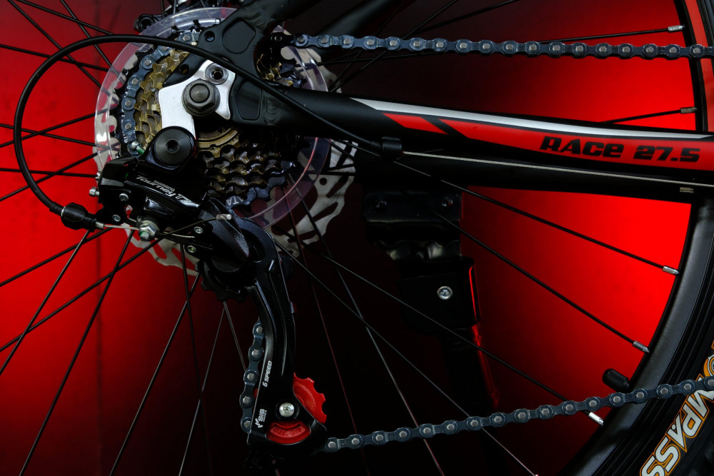 LORAK RACE 27,5 Матовый Чёрный/Красный